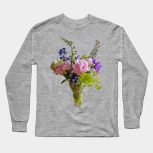 Flowers in a Vase Floral gift for Mothers Day Long Sleeve T-Shirt